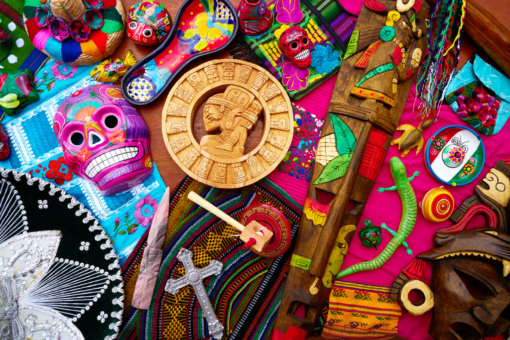 Mexican Handcrafted Souvenirs jigsaw puzzle in Handmade puzzles on TheJigsawPuzzles.com