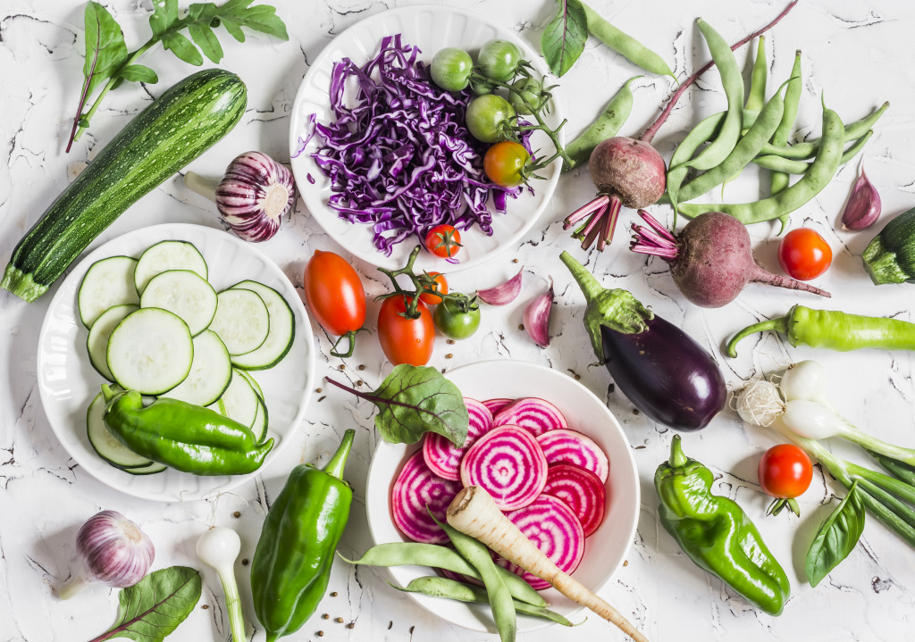 Assortment of Fresh Vegetables jigsaw puzzle in Fruits & Veggies puzzles on TheJigsawPuzzles.com