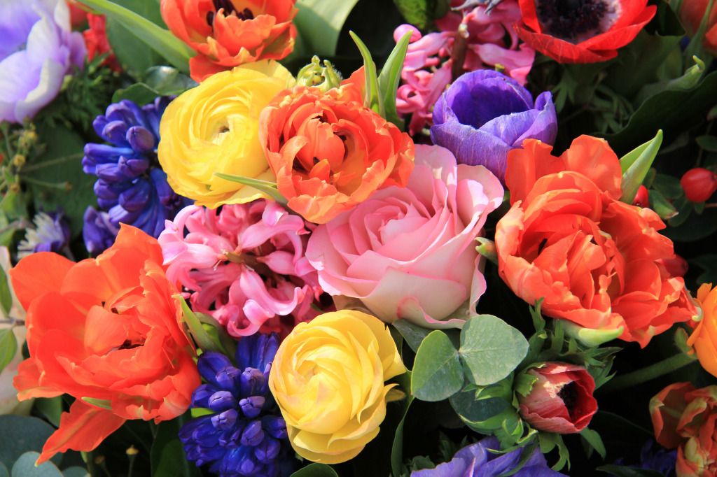 Colorful Bouquet jigsaw puzzle in Flowers puzzles on TheJigsawPuzzles.com