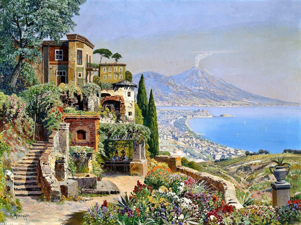 Italian Landscape jigsaw puzzle in Piece of Art puzzles on TheJigsawPuzzles.com