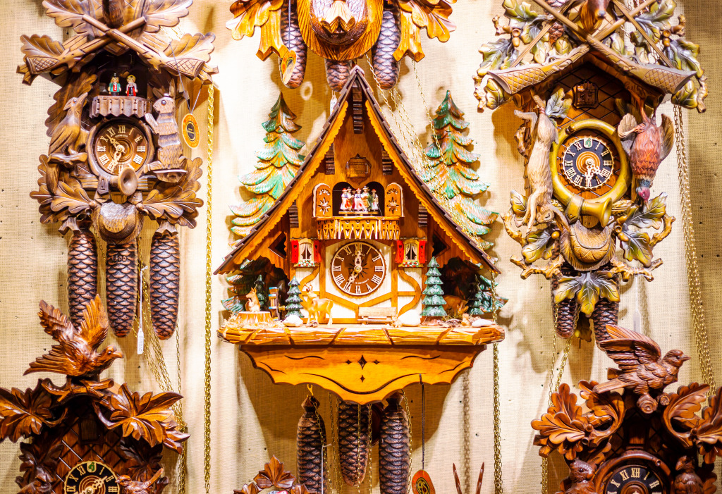 Vintage Cuckoo Clocks in Berlin jigsaw puzzle in Puzzle of the Day puzzles on TheJigsawPuzzles.com