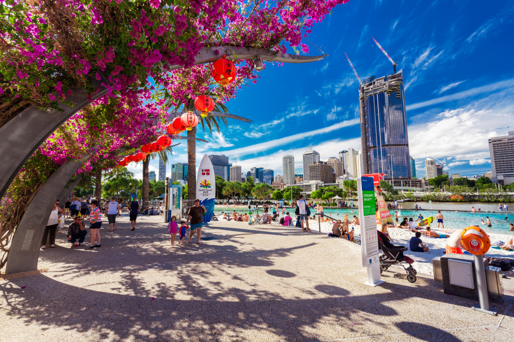 Streets Beach, Brisbane, Australia jigsaw puzzle in Street View puzzles on TheJigsawPuzzles.com