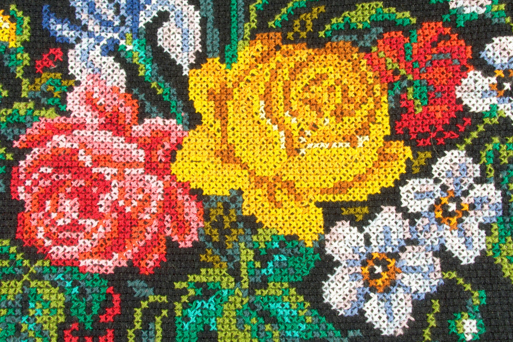 Floral Embroidery jigsaw puzzle in Handmade puzzles on TheJigsawPuzzles.com