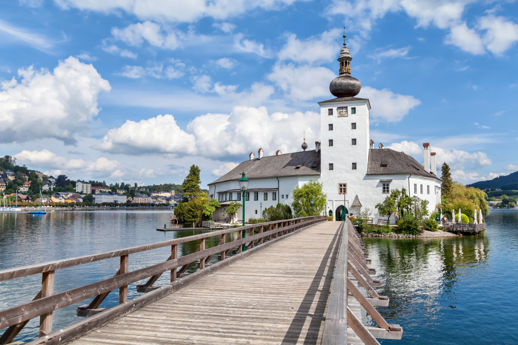 Castle Ort, Traunsee Lake, Austria jigsaw puzzle in Castles puzzles on TheJigsawPuzzles.com