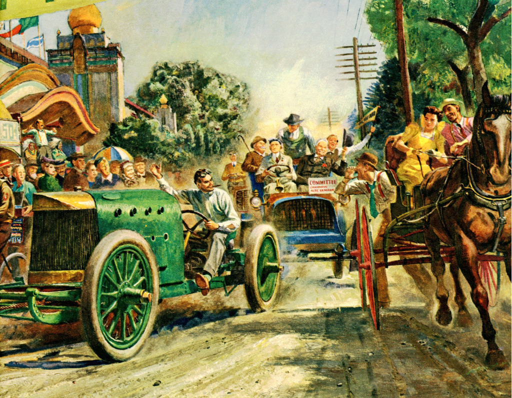 County Fair Auto Races jigsaw puzzle in People puzzles on TheJigsawPuzzles.com