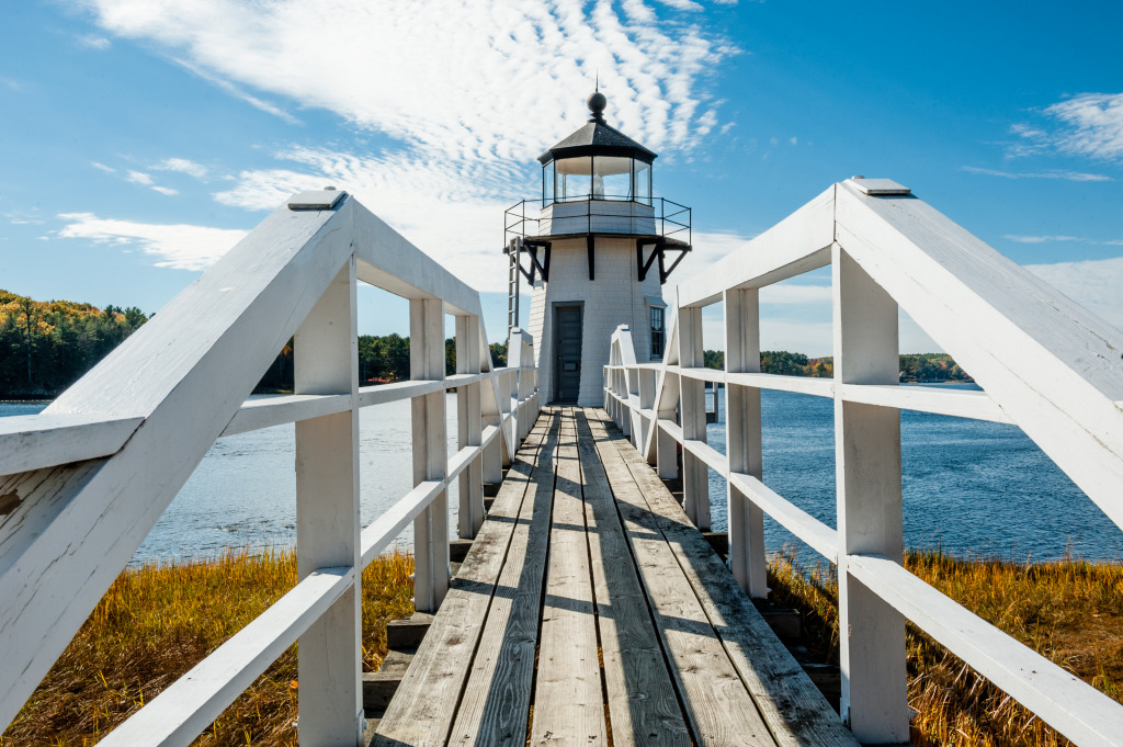 Doubling Point Lighthouse, Arrowsic, Maine jigsaw puzzle in Puzzle of the Day puzzles on TheJigsawPuzzles.com