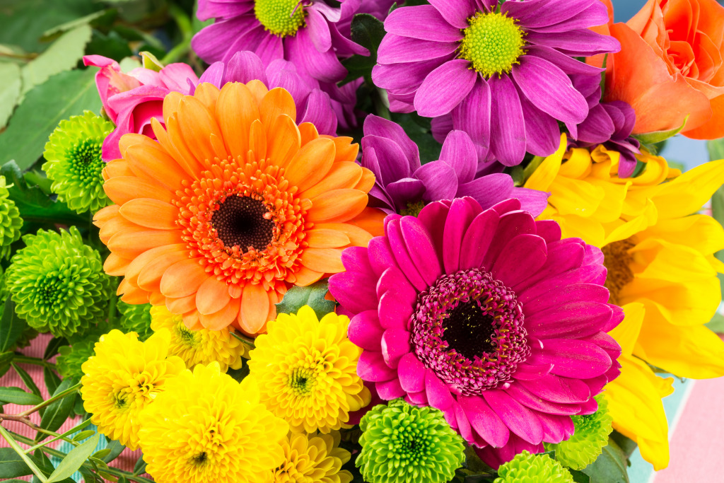 Gerbera Arrangement jigsaw puzzle in Flowers puzzles on TheJigsawPuzzles.com