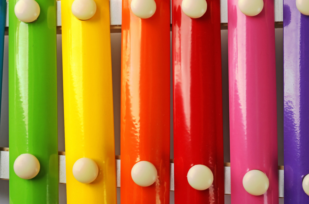 Rainbow Xylophone jigsaw puzzle in Macro puzzles on TheJigsawPuzzles.com