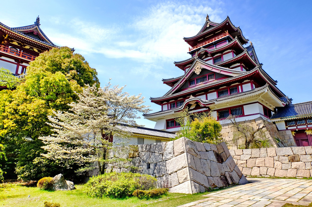 Fushimi Momoyama Castle, Japan jigsaw puzzle in Castles puzzles on TheJigsawPuzzles.com