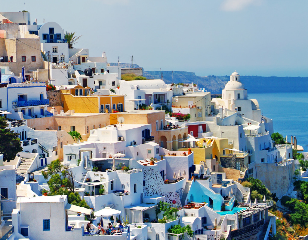 Fira Town, Santorini, Greece jigsaw puzzle in Street View puzzles on TheJigsawPuzzles.com