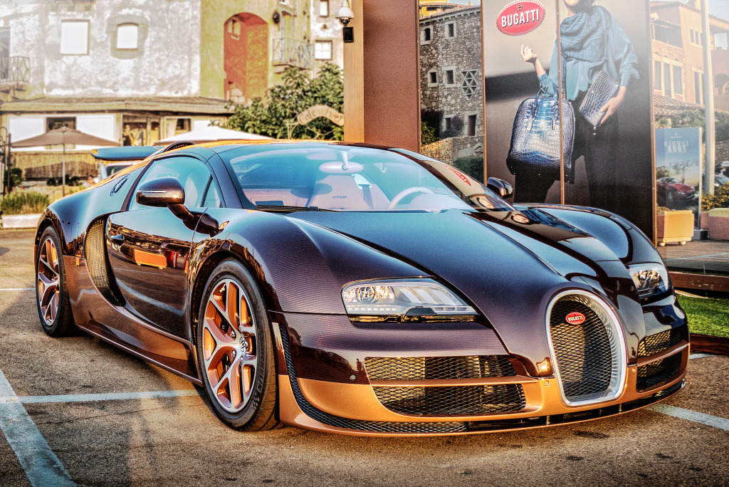 Bugatti Veyron on Display jigsaw puzzle in Cars & Bikes puzzles on TheJigsawPuzzles.com