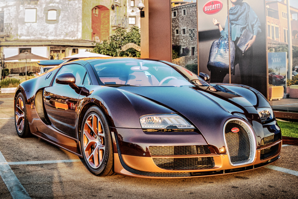 Bugatti Veyron on Display jigsaw puzzle in Cars & Bikes puzzles on TheJigsawPuzzles.com