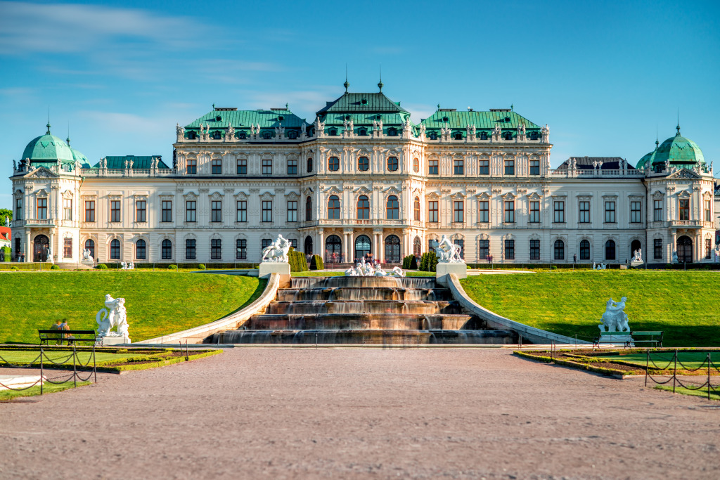 Upper Belvedere Palace, Vienna, Austria jigsaw puzzle in Waterfalls puzzles on TheJigsawPuzzles.com