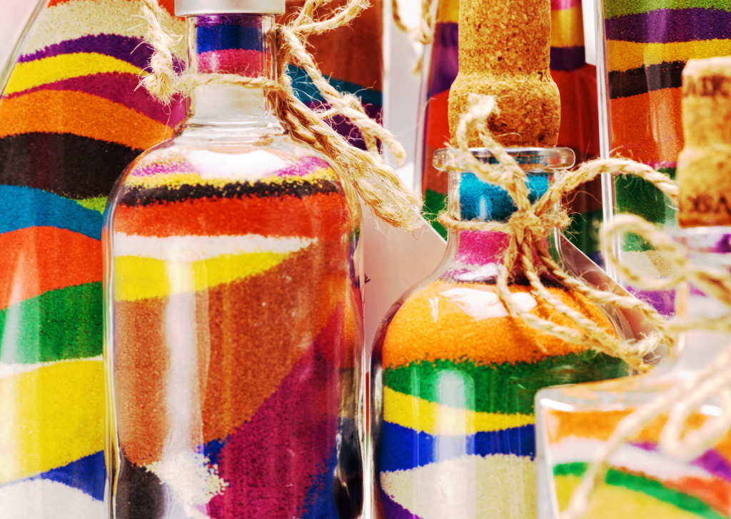 Bottles With Colorful Sand jigsaw puzzle in Puzzle of the Day puzzles on TheJigsawPuzzles.com