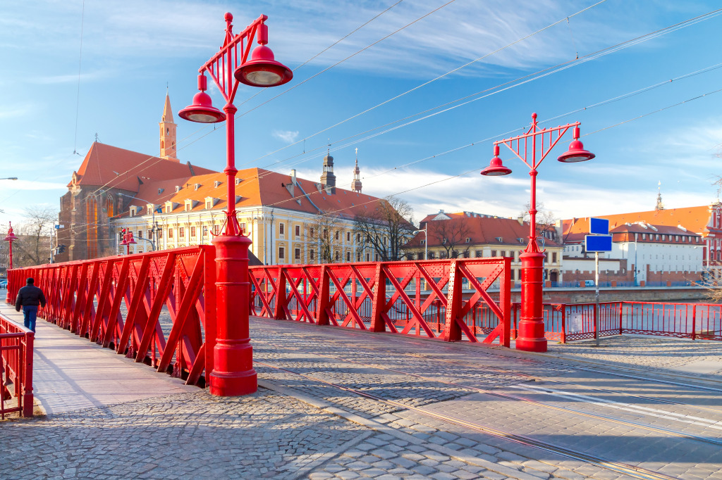 Sandy Bridge, Wroclaw, Poland jigsaw puzzle in Bridges puzzles on TheJigsawPuzzles.com