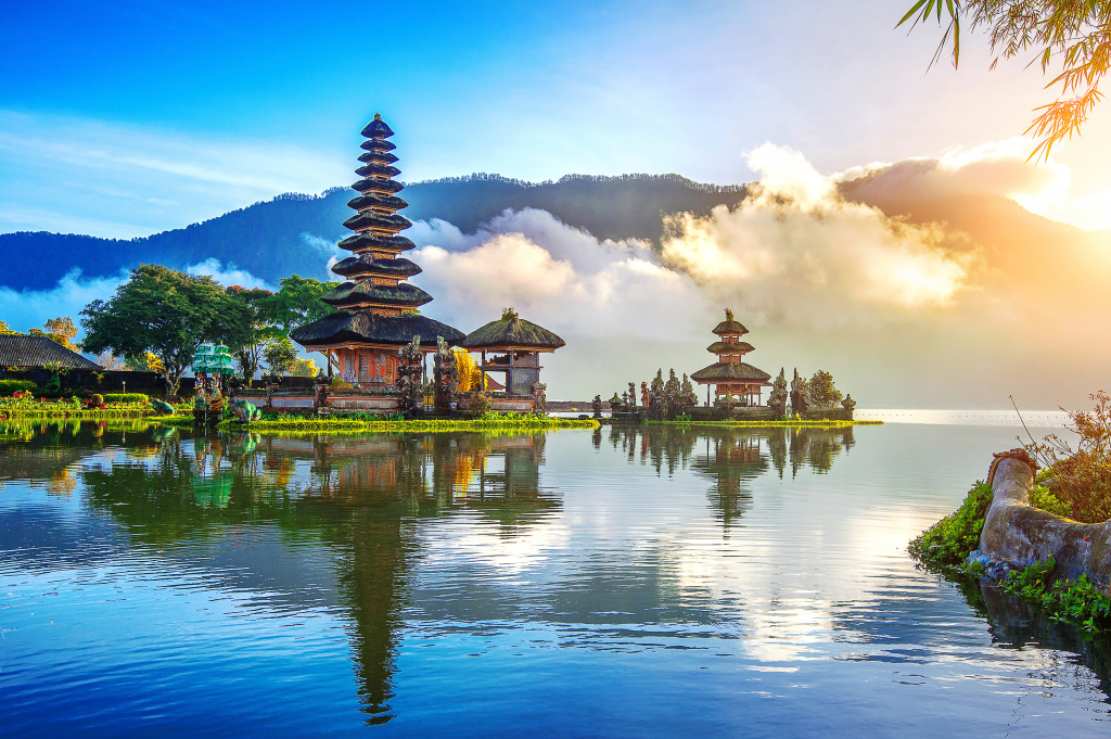 Pura Ulun Danu Bratan Temple, Bali, Indonesia jigsaw puzzle in Puzzle of the Day puzzles on TheJigsawPuzzles.com