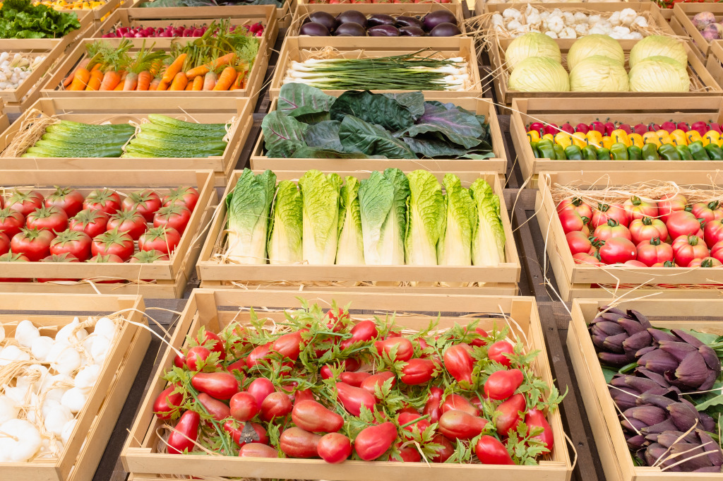 Vegetable at the Market jigsaw puzzle in Fruits & Veggies puzzles on TheJigsawPuzzles.com