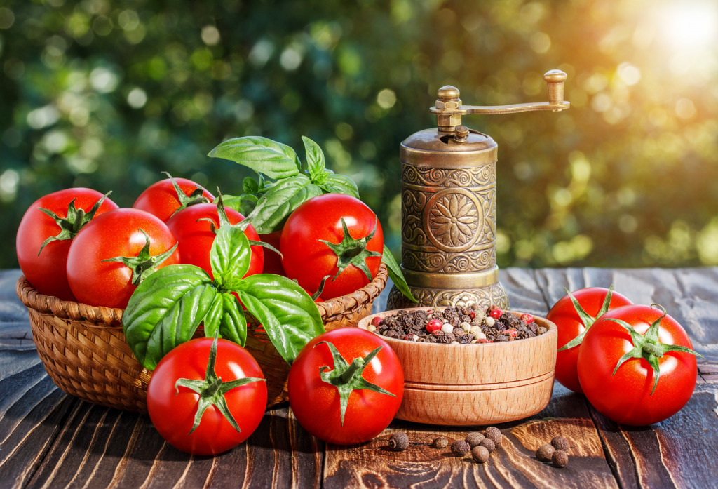 Still Life with Tomatoes jigsaw puzzle in Fruits & Veggies puzzles on TheJigsawPuzzles.com