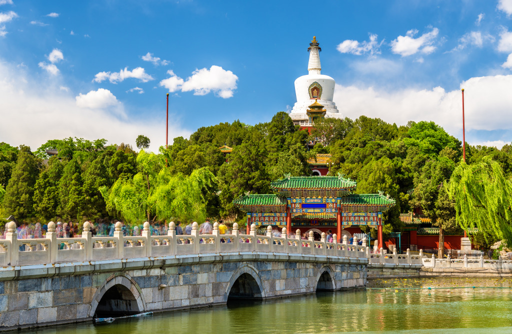 Beihai Park, Beijing, China jigsaw puzzle in Bridges puzzles on TheJigsawPuzzles.com