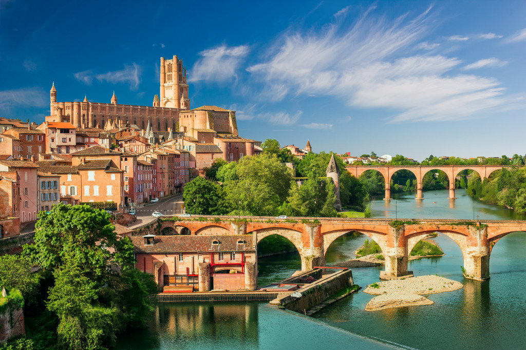 Cathedral of Saint Cecilia of Albi, France jigsaw puzzle in Bridges puzzles on TheJigsawPuzzles.com