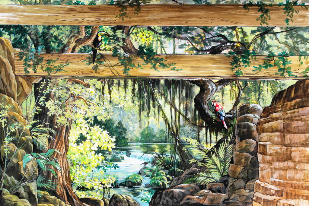 Jungle Waterfall Landscape jigsaw puzzle in Waterfalls puzzles on TheJigsawPuzzles.com