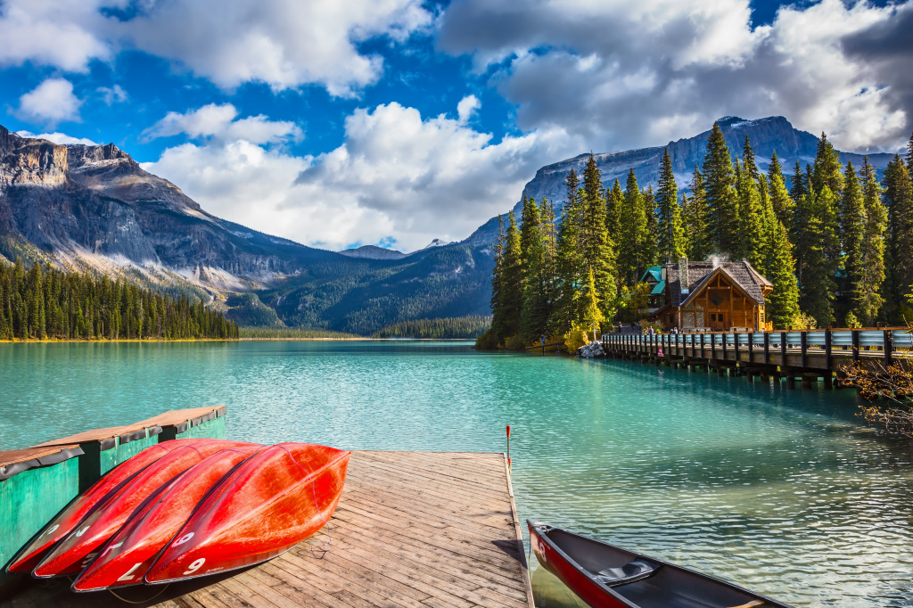Emerald Lake, Canadian Rockies jigsaw puzzle in Great Sightings puzzles on TheJigsawPuzzles.com