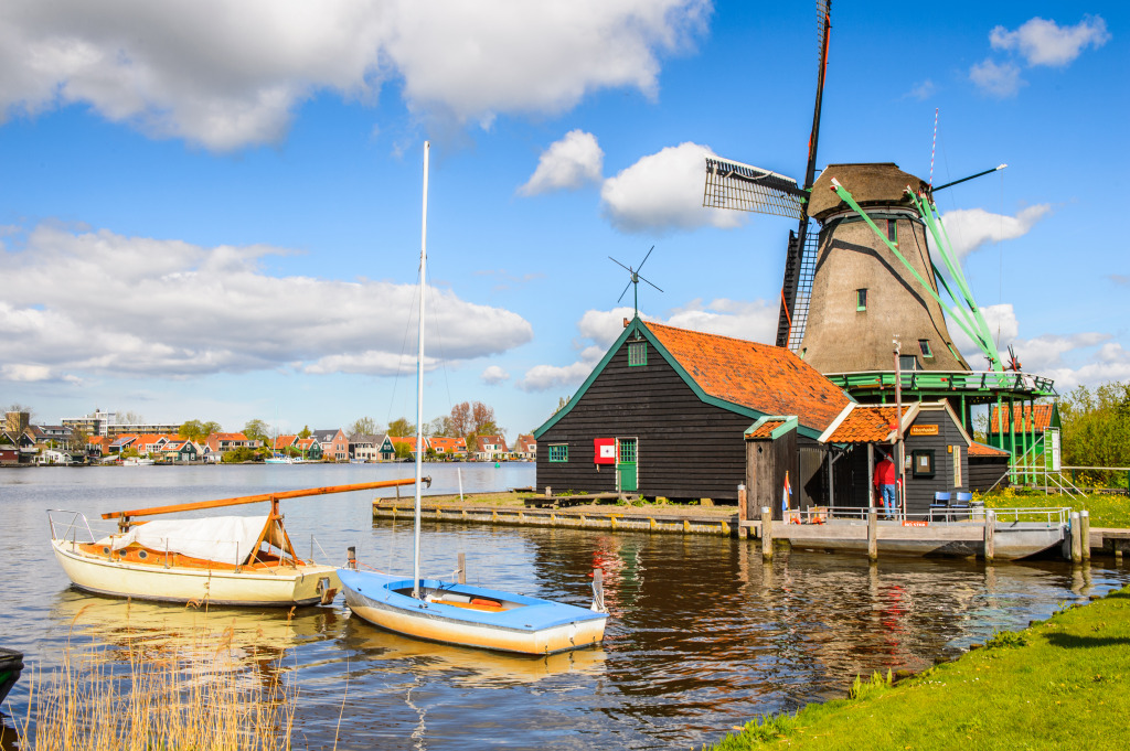 Zaanse Schans, Netherlands jigsaw puzzle in Street View puzzles on TheJigsawPuzzles.com