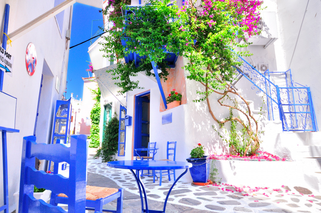 Skiathos Island, Greece jigsaw puzzle in Street View puzzles on TheJigsawPuzzles.com