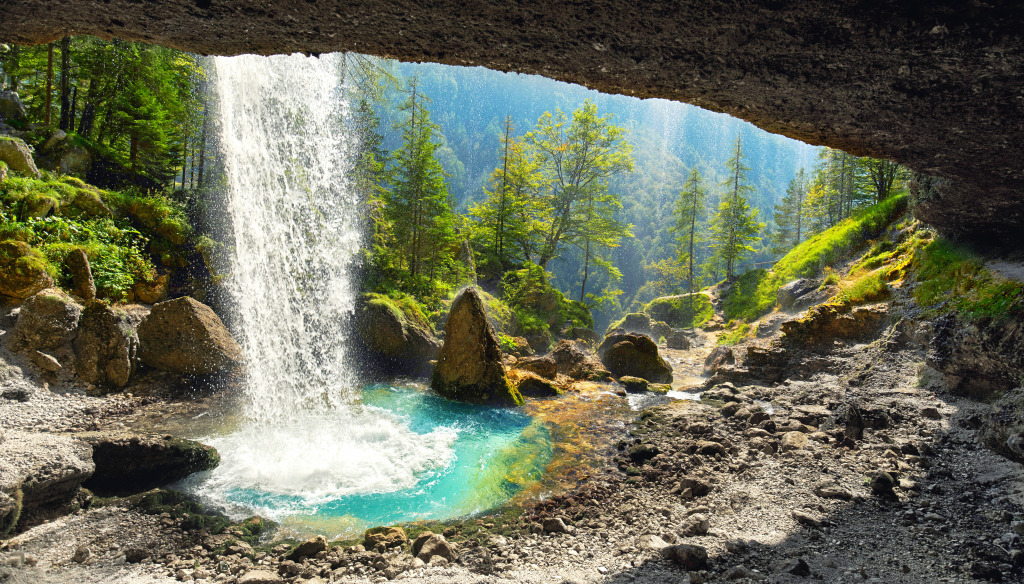 Pericnik Waterfall, Slovenian Alps jigsaw puzzle in Waterfalls puzzles on TheJigsawPuzzles.com