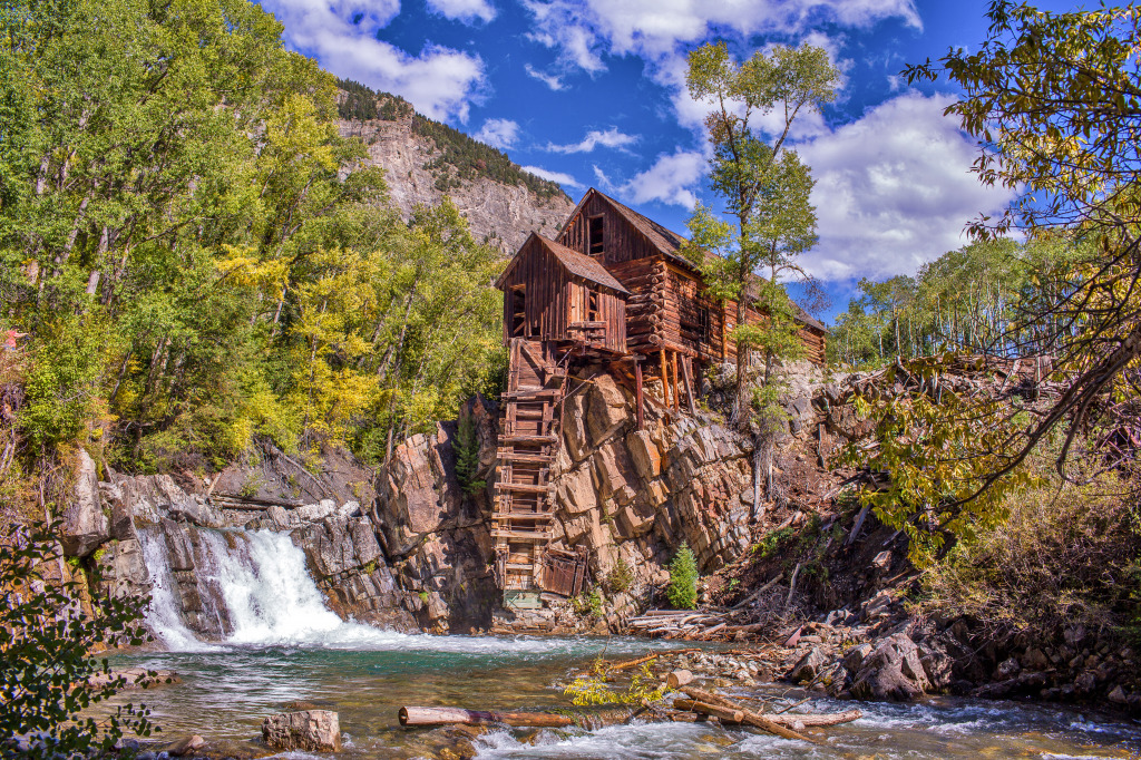 Crystal Mill in Colorado jigsaw puzzle in Waterfalls puzzles on TheJigsawPuzzles.com