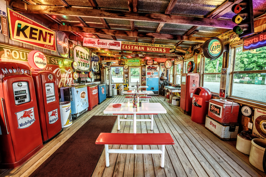 Bob's Gasoline Alley, Route 66 jigsaw puzzle in Puzzle of the Day puzzles on TheJigsawPuzzles.com