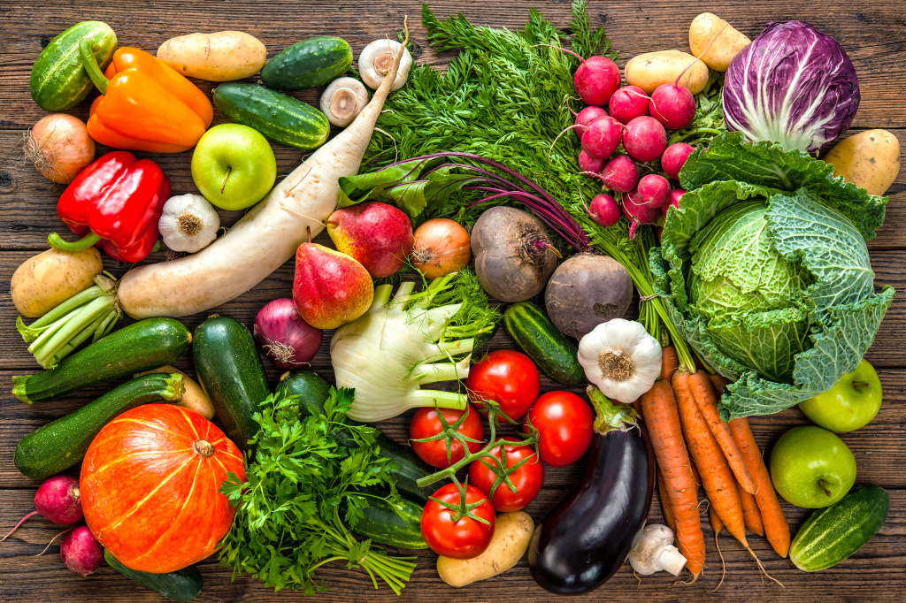 Assortment of Fresh Vegetables jigsaw puzzle in Fruits & Veggies puzzles on TheJigsawPuzzles.com