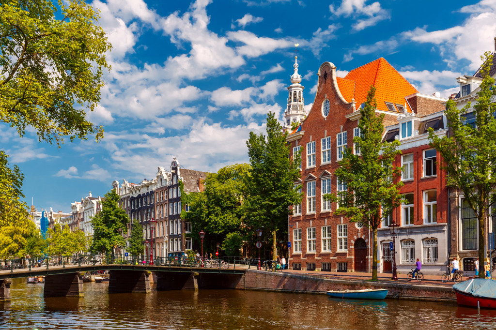 Amsterdam Canal jigsaw puzzle in Bridges puzzles on TheJigsawPuzzles.com