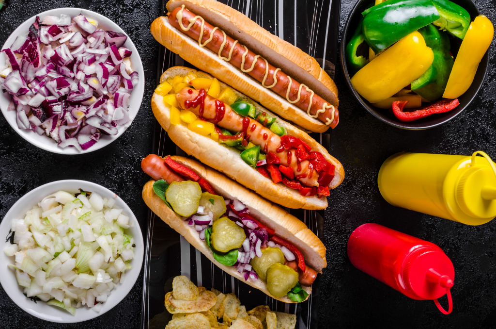 Hot Dogs jigsaw puzzle in Food & Bakery puzzles on TheJigsawPuzzles.com