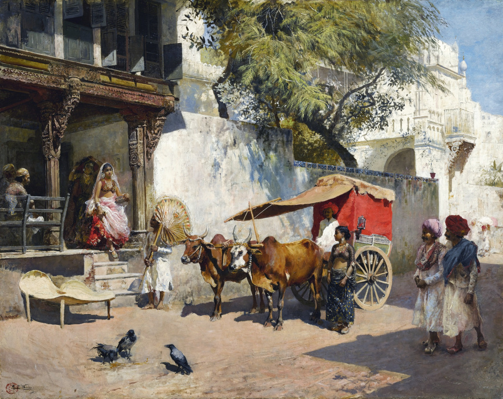 Nautch Girls and Bullock Gharry, Ahmedabad jigsaw puzzle in Piece of Art puzzles on TheJigsawPuzzles.com