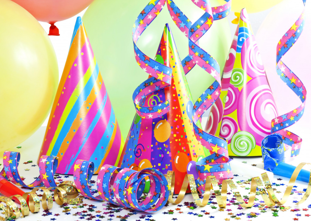 Party Hats jigsaw puzzle in Macro puzzles on TheJigsawPuzzles.com
