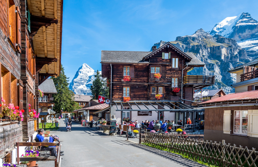 Mountain Village of Murren, Switzerland jigsaw puzzle in Street View puzzles on TheJigsawPuzzles.com