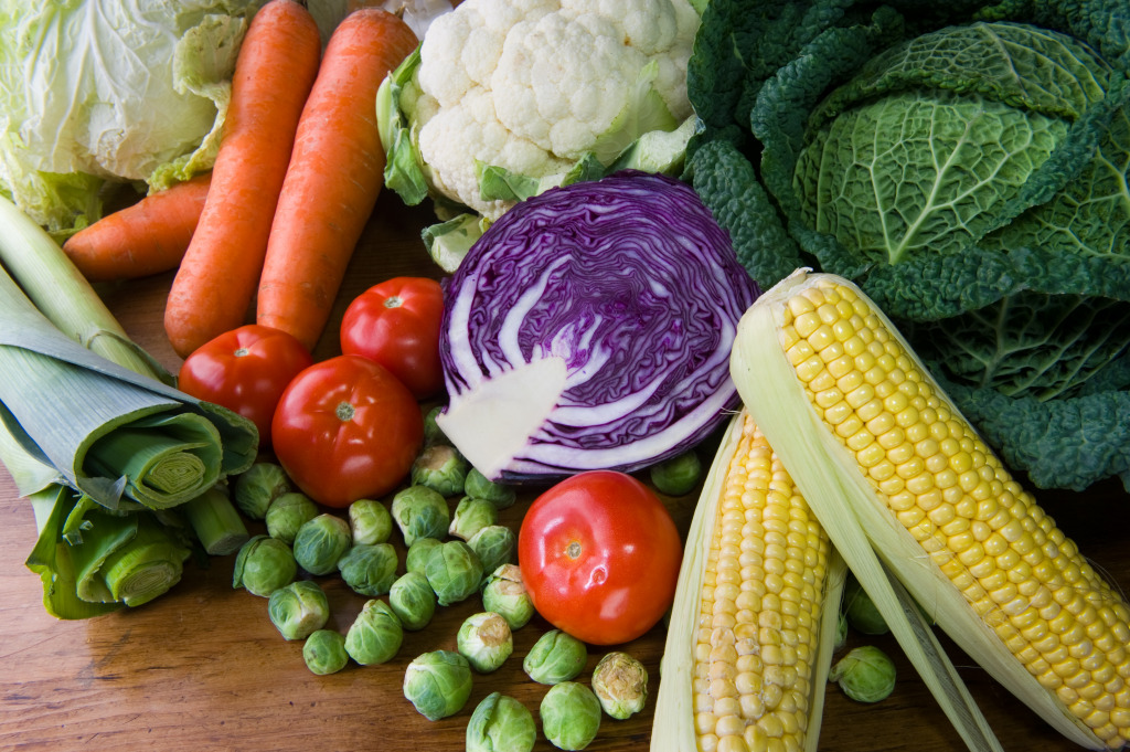 Still Life with Fresh Vegetables jigsaw puzzle in Fruits & Veggies puzzles on TheJigsawPuzzles.com