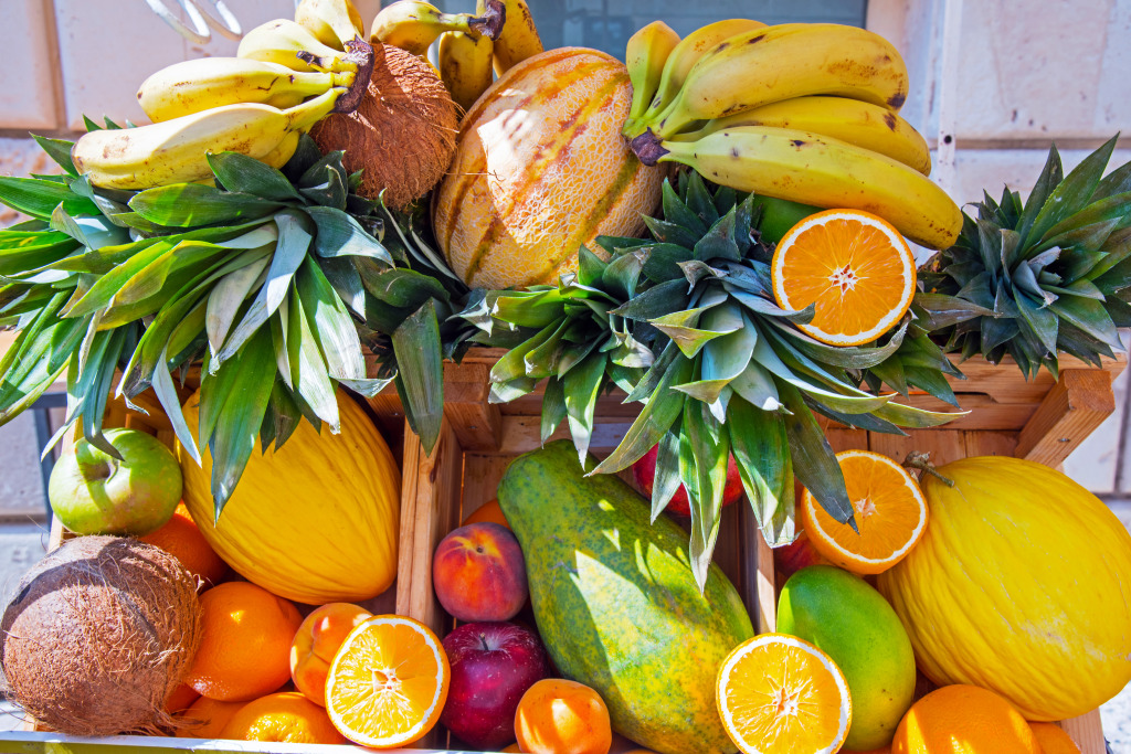 Tropical Fruits jigsaw puzzle in Fruits & Veggies puzzles on TheJigsawPuzzles.com