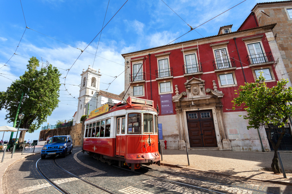 Lisbon's Famous Tram jigsaw puzzle in Puzzle of the Day puzzles on TheJigsawPuzzles.com