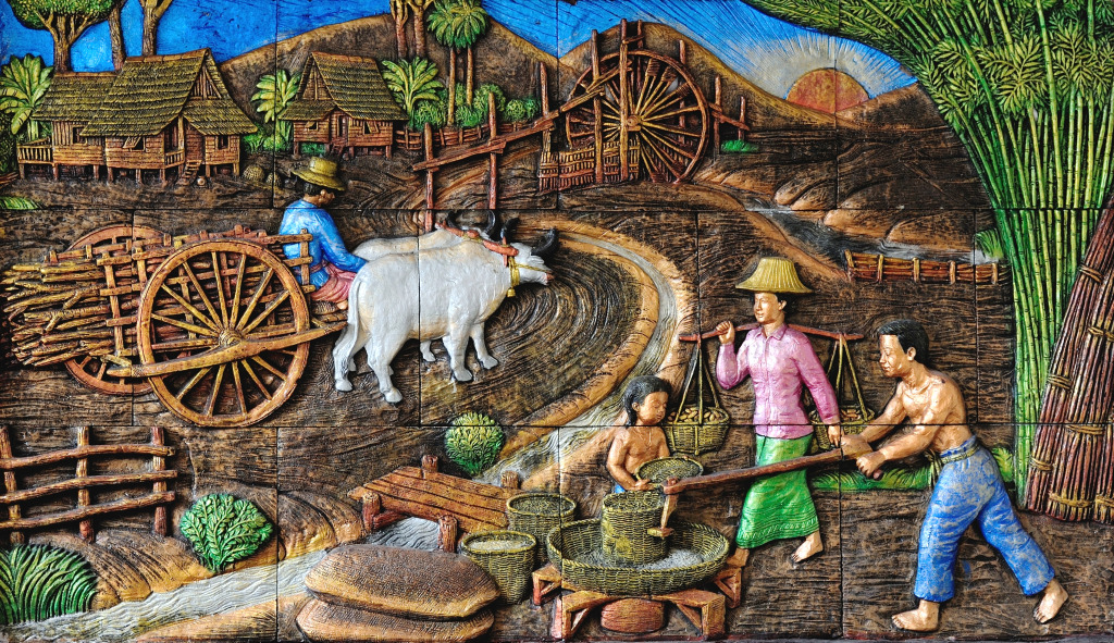 Traditional Thai Culture Carving jigsaw puzzle in People puzzles on TheJigsawPuzzles.com