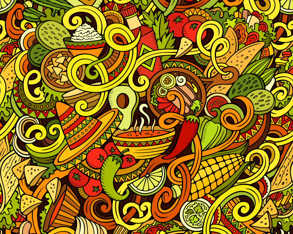 Mexican Cuisine jigsaw puzzle in Food & Bakery puzzles on TheJigsawPuzzles.com