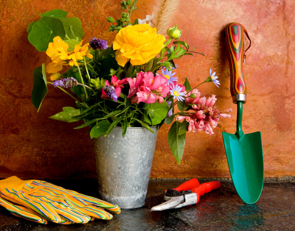 Spring Gardening jigsaw puzzle in Flowers puzzles on TheJigsawPuzzles.com