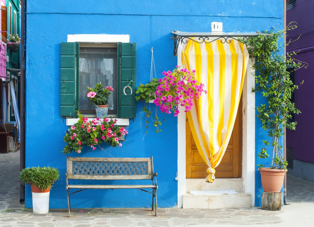 Street in Burano, Italy jigsaw puzzle in Puzzle of the Day puzzles on TheJigsawPuzzles.com