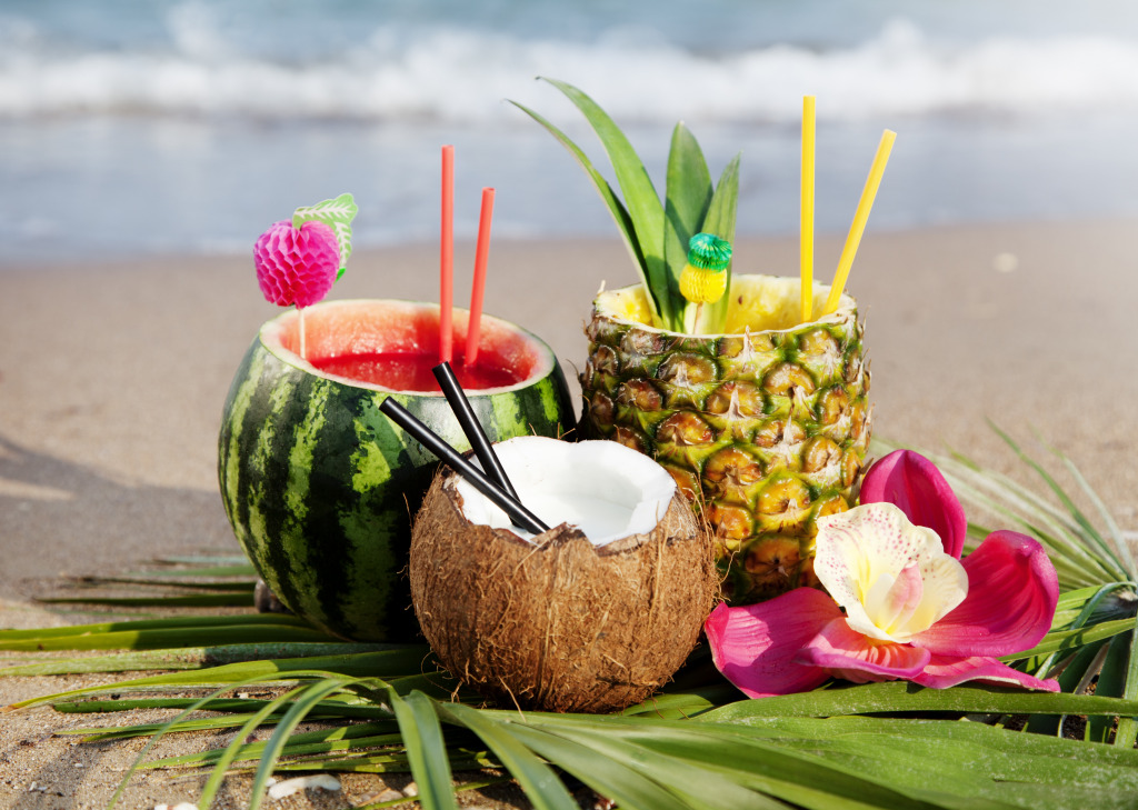 Exotic Cocktails jigsaw puzzle in Fruits & Veggies puzzles on TheJigsawPuzzles.com