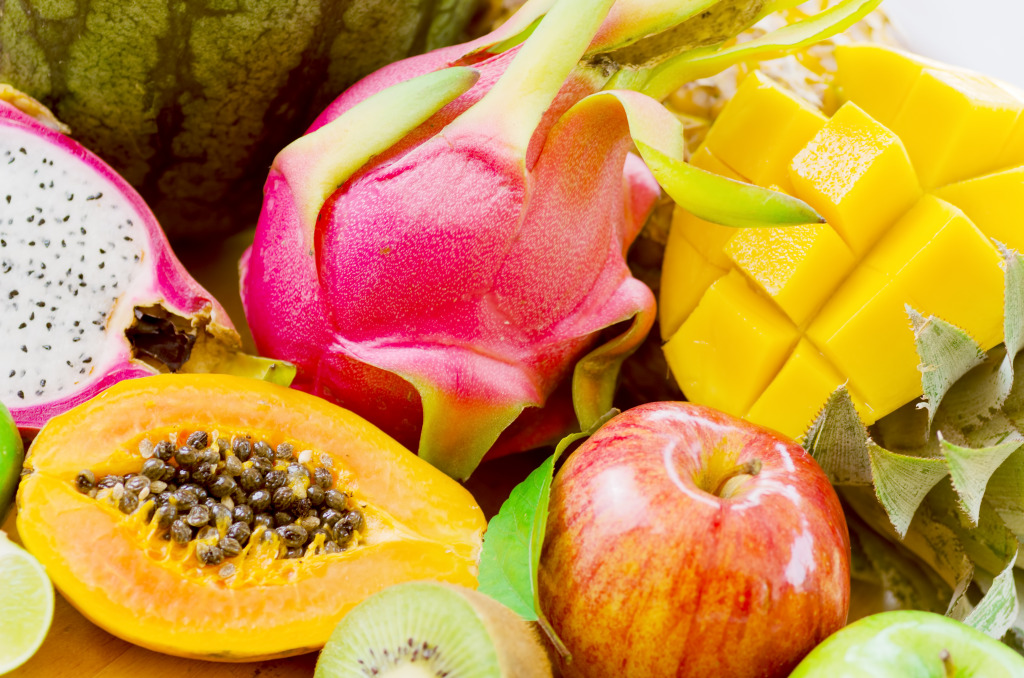 Tropical Fruits jigsaw puzzle in Fruits & Veggies puzzles on TheJigsawPuzzles.com