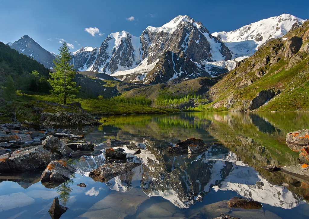 Chuya Ridge, Altai Mountains, Western Siberia jigsaw puzzle in Great Sightings puzzles on TheJigsawPuzzles.com