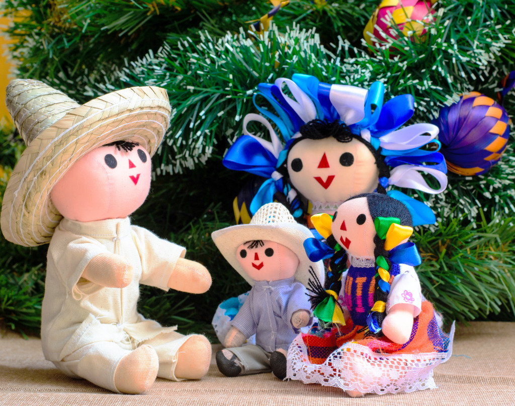 Mexican Christmas Dolls jigsaw puzzle in Handmade puzzles on TheJigsawPuzzles.com