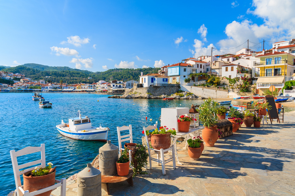 Kokkari Bay, Samos Island, Greece jigsaw puzzle in Great Sightings puzzles on TheJigsawPuzzles.com