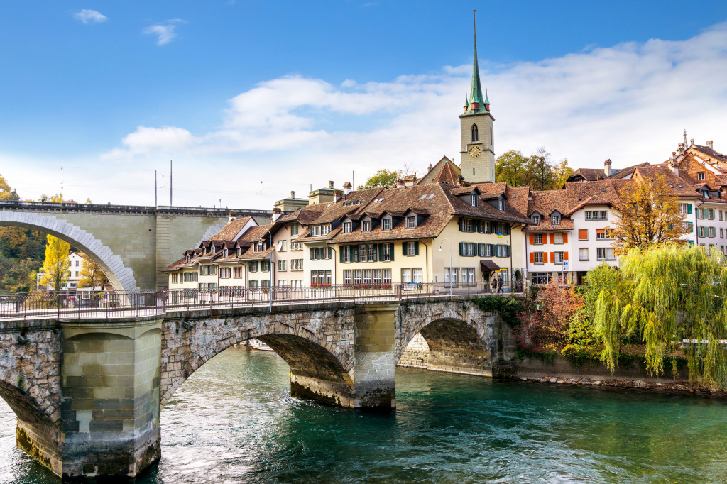 Lower Gate Bridge in Bern, Switzerland jigsaw puzzle in Bridges puzzles on TheJigsawPuzzles.com